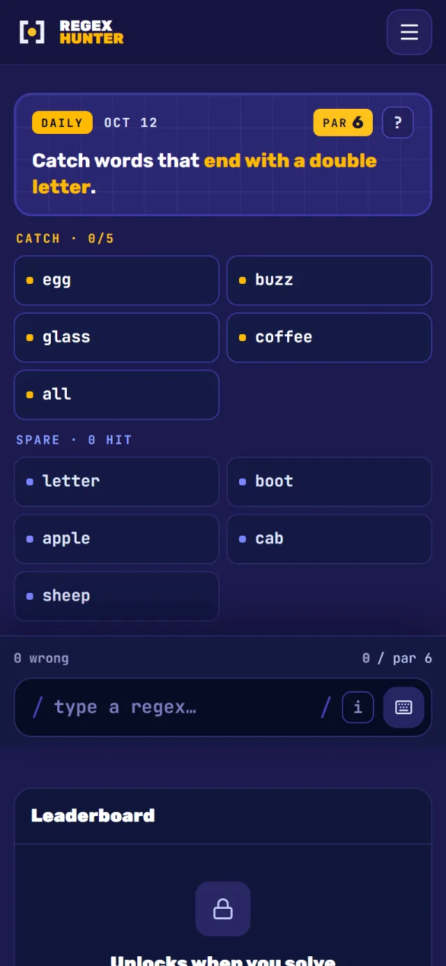 Regex Hunter on a phone.